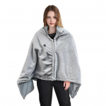 USB Soojendusega Sall-pleed 2-in-1 Kantav Elektriline M&auml;his Lukuga Kiire Soojenemine Juhtmevaba Soojendusega Sall Kontorisse Reisimisele Koduseks Kasutamiseks tumehall v&auml;rv