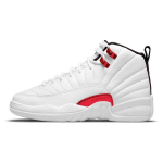 Air Jordan 12 Retro GS Twist Laste tossud Valge University-Red Must 153265-106 37.5