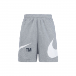 Nike Sportswear Swoosh Logoga Keskmise V&ouml;&ouml;kohaga Elastsed Pol&uuml;ester-Puuvillased Vabaaja L&uuml;hikesed P&uuml;ksid Meestele Alaosad Hall DD5998-063 M