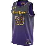 Nike James 23 Lakers 24-25 City Edition SW Korvpallis&auml;rk Meeste s&auml;rgid Lilla FQ4346-504 2XL