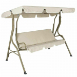 Asenduskiige istme varikatuse komplekt Aiatooli v&otilde;rkkiik padi 3 istmega varikatuse tooli kate (Raam ei kuulu komplekti) beež