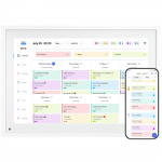 TABWEE Digitaalne Kalender P10 10,1-tollise Puuteekraaniga Kalendrirakenduse S&uuml;nkroniseerimise Loend M&auml;rkmik Perekalender Elektrooniline Kalender valge