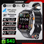 S&otilde;jaline nutikell sisseehitatud GPS-i, kompassi, k&otilde;rgusm&otilde;&otilde;turi, 3ATM IP69K veekindlusega, AMOLED, Bluetooth-k&otilde;nedega, 2,01 nutikell Androidile ja iOS-ile leather must