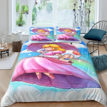 Armas Printsess Peaches 3D Prinditud Tekikott Komplekt HD Tekikott Laste Voodipesu Komplektid Voodipesu Magamistoa Dekoor AU Single 140x210