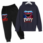 S&uuml;gis Talv Poppy Playtime Huggy Wuggy Tegelasega Tr&uuml;kitud Kapuutsiga Dressipluusid Sweatpants Komplektid Vabaaja Soojad Spordi Pikkade Varrukatega P&uuml;ksid Laste Poiste R&otilde;ivakomplektid 140
