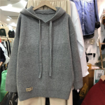 Kampsun naistele S&uuml;gis Talv Paks Soe Kootud Veniv Pikkade varrukatega &Uuml;lisuured Topid XXL hall