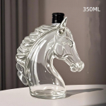 Viskipudel Graveeritud Hobusepea Kujuga Klaasist Dekanter Viskile, Bourbonile, Brandyle Unikaalne Lik&ouml;&ouml;rpudeli Kingitus Viskis&otilde;pradele