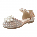 T&uuml;drukute Printsessi Varbad Korgiga sandaalid Lastele P&auml;rlid Rhinestone Kingad Moodsad laste jalatsid 2024. aasta suve s&uuml;gis, uus 26 roosa