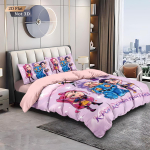 3 tk K-Pop Deemonik&uuml;ttide Prindiga s&uuml;damikuta Voodipesukomplekt Mitmesuuruseline Voodipesu &Uuml;hiselamu tekikott Pehme Dekoratsioon, Masinpestav 135x200cm-EU-Single&set