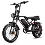 2025 Ebike S8 2000W dual motor 48V 25AH 20-inch fat tires, front and rear shock absorption, adult electric bike with pedals. 2000W-48V-25AH must