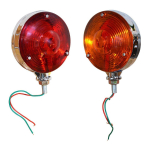 Merevaigukollane suunatule indikaatorlamp 24V | Asendus Ford 1310, Kubota traktori M6040 M7040 M9540 jaoks | Suure traktori positsioonituli B/L/M seeriale merevaigukollane