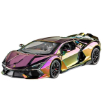 Simulatsioon 1/24 Lamborghini Revuelto Superauto Mudel Heliga Tuledega Lastele Poisi S&uuml;nnip&auml;evakingitus Miniatuurne Auto Kodu Dekoor lilla
