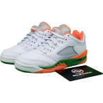 Jordan 5 Retro Low Miami Hurricanes (GS) Briljantne Oranž FQ1293-018 EU 37.5 roheline/hall