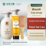 Changfa Xiaozhai Punaste Yao riisiveega naiste &scaron;ampooni 4-osaline komplekt