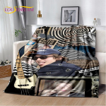 Joe Keery Steve Harrington Pehme Pl&uuml;&uuml;sist Tekk, Flanellist Tekk Visketekk Elutoa Magamistoa Voodi Diivani Pikniku Katteks Lastele 50x60in