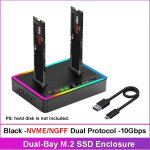 M.2 NVMe/SATA Kahepesaga K&otilde;vaketta Dokkimisjaam V&otilde;rgu&uuml;henduseta Kloonimiseks K&otilde;vaketas M.2 SSD Duplikaator USB3.2 GEN2 SSD Adapteri Korpus NGFF NVME Protocol