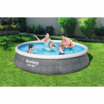 Kit Piscine hors sol autoportante BESTWAY - Fast Set&trade; - 396 x 84 cm - Ronde (Livr&eacute;e avec une pompe de filtration) hall