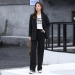 Kevad ja S&uuml;gis Xiaoxi Jakk Naiste Keskmine Pikkus Uus Korea Stiilis Jakk Naiste Vabaaja Must Lahtine V&auml;ike &Uuml;likond S