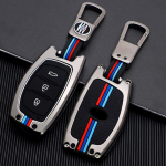 Zinc alloy Car Fob Key Case Cover For Hyundai Tucson Creta ix25 ix35 i10 i20 ix20 HB20 Elantra Sonata 2015 2016 2017 2018 A Black Shell