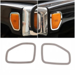 Silver Side turn signal decorative frame For 2005-2009 Hummer H3