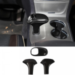 Auto k&auml;iguvahetusnupu k&auml;igukangi katte katte trimm Jeep Grand Cherokee 2014 2015 salongi tarvikud ABS s&uuml;sinikkiust Carbon Fiber 2PCS