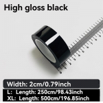 Car High Gloss Black Carbon Fiber Sticker, Paste Protector Strip for Auto Door Entry Pedal Guards and Side Mirror center pillar L