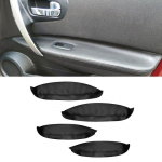 Nissan QASHQAI J10 2007 2008 2009 2010 2011 2012 2013 2014 2015 Autouksepaneelide k&auml;etoe kate Mikrokiudnahast viimistlus Must