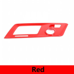 ABS Red/carbon fiber For Chevrolet Corvette C7 2014- Car Center Gear Shift Panel Cover Trim Sticker Auto Accessories punane