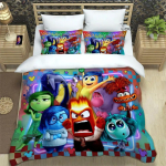 koomiksimuster Inside Out Voodipesukomplektid Padjap&uuml;&uuml;r Laste tekikate voodikate komplekt voodipesu komplekt luksuslik s&uuml;nnip&auml;evakingitus 100x135cm-2pcs