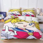 Uus Sailor Moon Voodipesu Kollektsioonise Anime Sailor Moon Voodipesu KollektsioonKaunis T&uuml;druk Tekikate Armas Tr&uuml;kis Tekk Kodu 150x200cm 3pcs