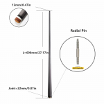 Professionaalne s&uuml;sinikkiust piljardikepi vars | Madala deflekteeruvusega Pro Taper disain Black Techiga | Lisavaruksi piljardikepi vars 12-22-690-3/8&times;8