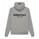 FOG ESSENTIALS Unisex Flokeeritud Kapuutsiga Pusasweater 2022SS Trendikas Disain S