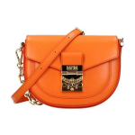 MCM Patricia Visetos Magnetilise Sulguriga Nahast Mini Risti-keha Kott Naiste kotid Ere-oranž MWRBAPA01O9001 Basic Set (Bag+Dust Bag)