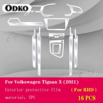 For Volkswagen Tiguan  Car Interior Center console Transparent TPU Protective film Anti-scratc Repair film Accessories Style A For RHD white