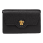 Versace La Medusa Medusa pea reljeefne logo heleda tera nahast &otilde;la-crossbody kott Naiste kotid Must 1000814-DVIT2T-1B00V Basic Set (Bag+Dust Bag)