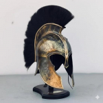 Keskaegne Trooja Achilleuse kiiver, Autentne Kreeka Sparta S&otilde;dalase soomus, Kantav Trooja kiiver Cosplay, LARP, Reenactment ja Halloweeni jaoks
