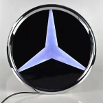 C200 E300 Kuum 2026 Auto Esiv&otilde;re Logo Valgus 3D LED Embleem Mercedes Benz W447 V-klass VITO Embleemi jaoks Helendav Dekoratiivne Valgus
