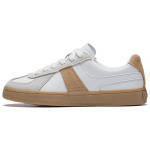 Li Ning Yunchuan Textile, Synthetic Leather Cushioning, Wear Resistant Low top Skateboard Shoes Men's White Brown AGCS289-4 40 white