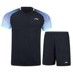 Li-Ning Unisex kiiresti kuivav hingav l&uuml;hikeste varrukatega lauatennise komplekt 3XL (190) tumesinine v&auml;rv