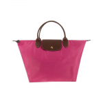 Longchamp Le Pliage 30 Kl&otilde;psuga t&otilde;mblukuga Sulgemine L&uuml;hikeste K&auml;epidemetega Nahast Pelmeeni T&otilde;stekott Keskmine Roosa Naiste T&otilde;stekotid 1623089P73 Pink