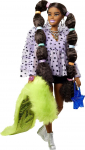 Mattel Barbie Extra Punupatsid Kummipaeltega - Nukk,