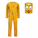 Multikas Tung Tung Tung Sahur Kost&uuml;&uuml;m Lastele Pikkade Varrukate Bodysuitid Laste Lavaesinemine Halloweeni Karnevali Kombinesoon Maskikomplektid 110cm(Kids 3-4Years)