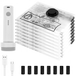 8 tk Vaakumhoiukotti USB-elektrilise pumbaga Kiire kokkupressimine Kahekordne t&otilde;mblukukinnitus Kolmekordne tihenduskott pagasi jaoks 40x60cm