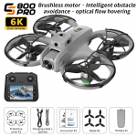 2026 Uus ES800 PRO GPS-i droon 8K topeltkaameraga FPV 6-teljeline stabilisaator 360&deg; p&ouml;&ouml;re Harjadeta mootor Professionaalne HD-nelikopter Nelikopteri m&auml;nguasjad 1 battery