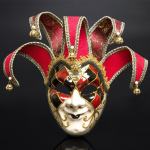 Muusikaline Vene Mask Moodne Puhkusipeo Mask Joker Pragu Mask &Otilde;rn &Ouml;&ouml;klubi Kaunistuseks Karneval Vene Festival punane