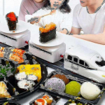 Sushi rong P&ouml;&ouml;rlev sushi m&auml;nguasjarada Konveierilint P&ouml;&ouml;rlev laud Laste toidurongi komplekt DIY sushi sushi - DD