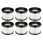 6 tk 49-90-0160 Asendus HEPA filter Milwaukee 49-90-0160 0882-20 M18 Kompaktsele tolmuimejale