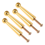 4 tk metallist m&ouml;&ouml;bliposti otsakorke kuldsed dekoratiivsed kapi spindlid klaaspiirete kinnitusklambrid riiulikonnektorid serveerimisk&auml;ru 5x1.1x1.1cm