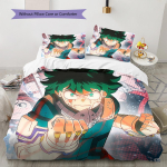 My Hero Academia Izuku Midoriya Voodipesukomplekt, 1 tekikott ja 2 padjap&uuml;&uuml;ri, Hubane magamistuba, Suurep&auml;rane kingitus anime f&auml;nnidele 135x200cm