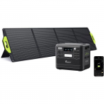 FOSSIBOT F2400 2048Wh 2400W Kaasaskantav elektrijaam+200W P&auml;ikesepaneelid, LFP Aku Elektrigeneraator Energiajaam must